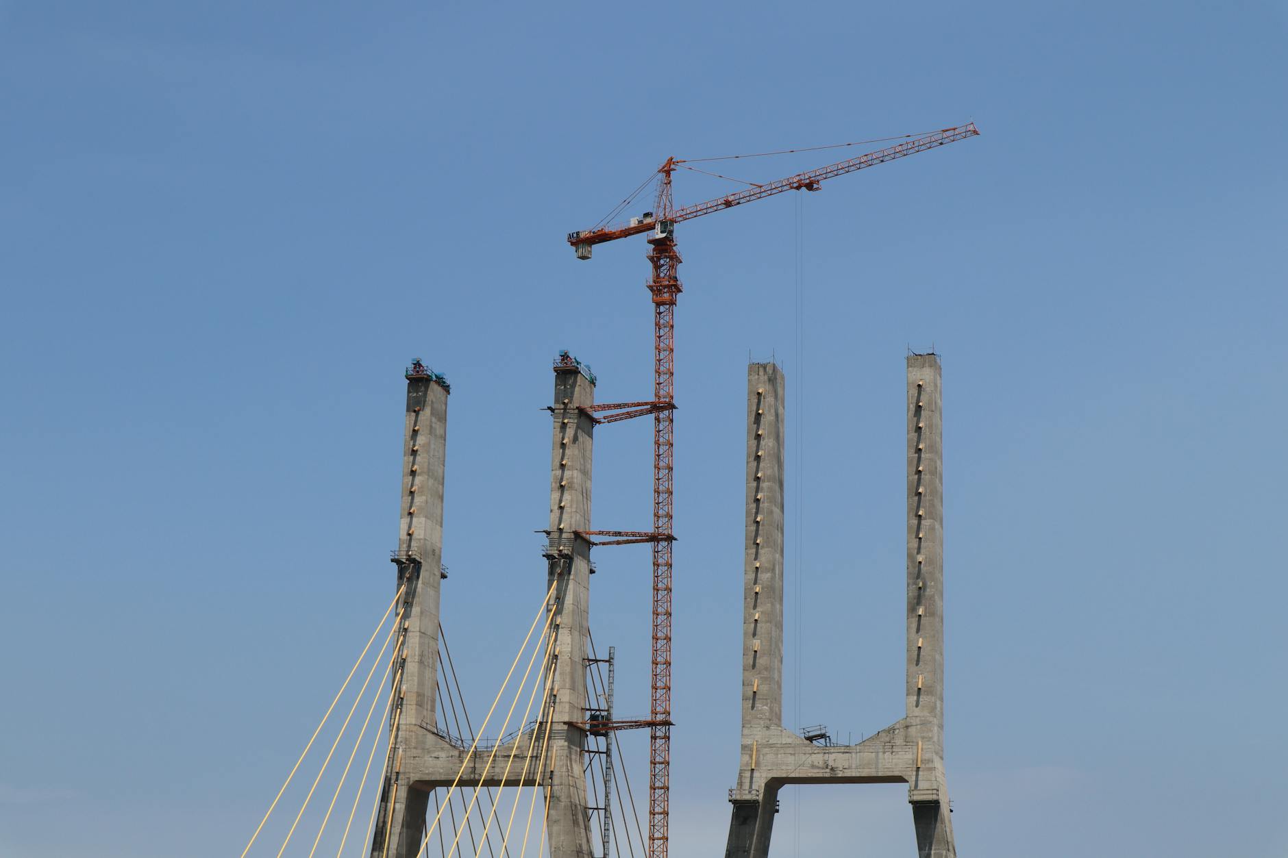 Large construction project showing infrastructure development and engineering work