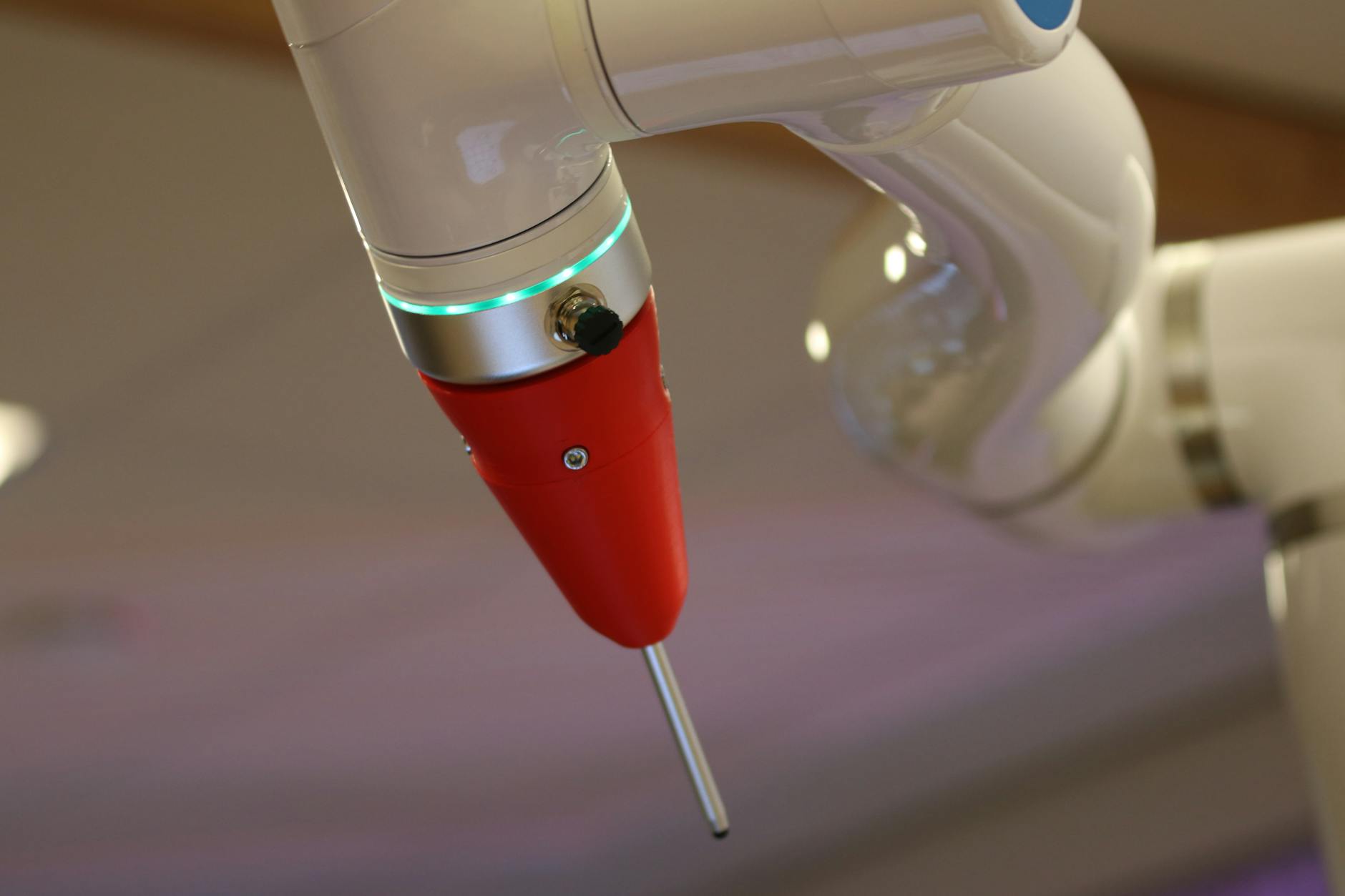 Industrial robotic arms working in automated manufacturing facility