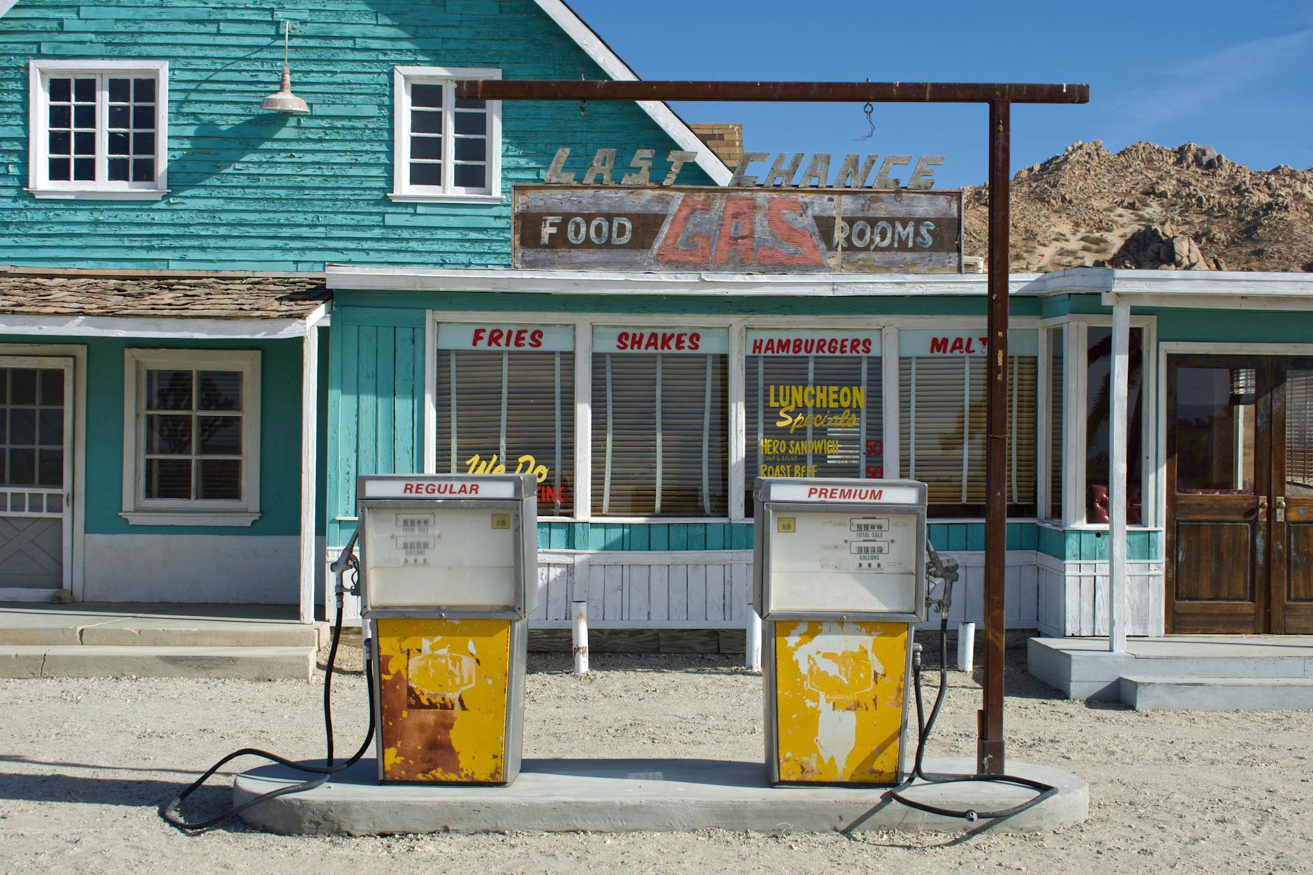 Gas station fuel pump displaying different gasoline grade options