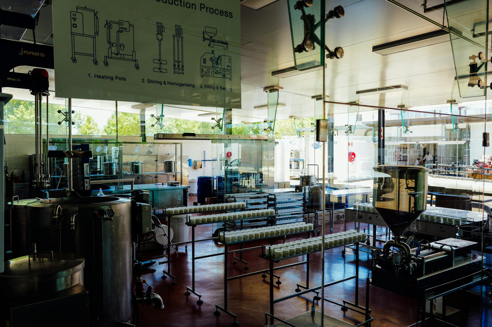 Industrial semiconductor manufacturing facility with clean room environment