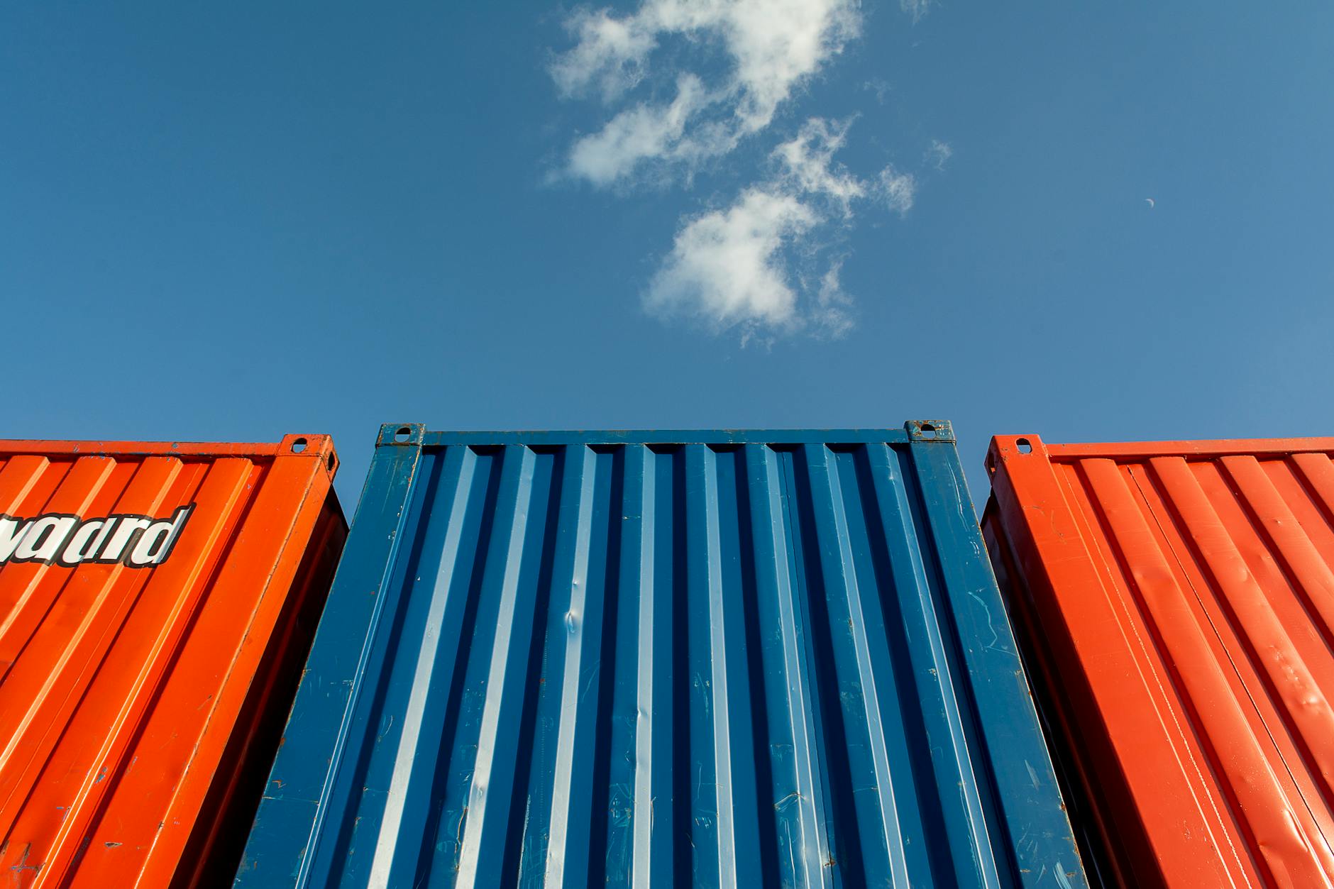 Container ships and cargo facilities at international port