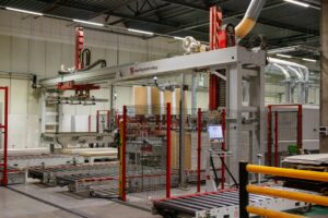 Industrial machinery in a modern manufacturing facility