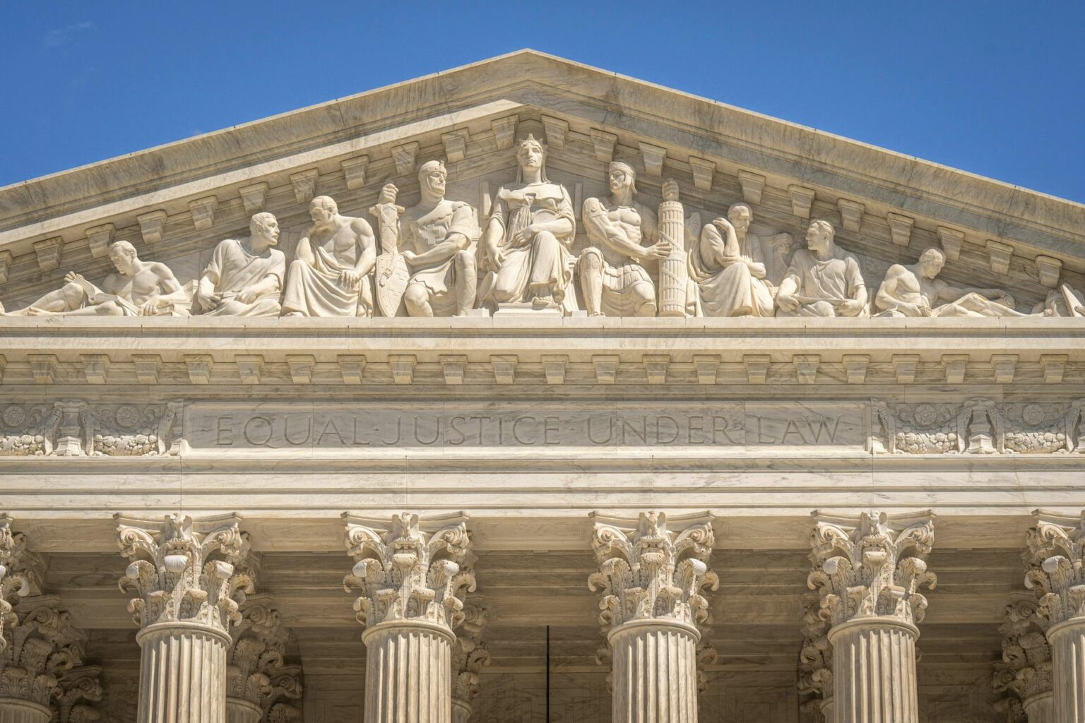 US Supreme Court building facade with columns