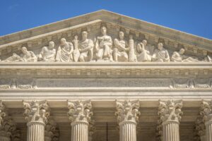 US Supreme Court building facade with columns