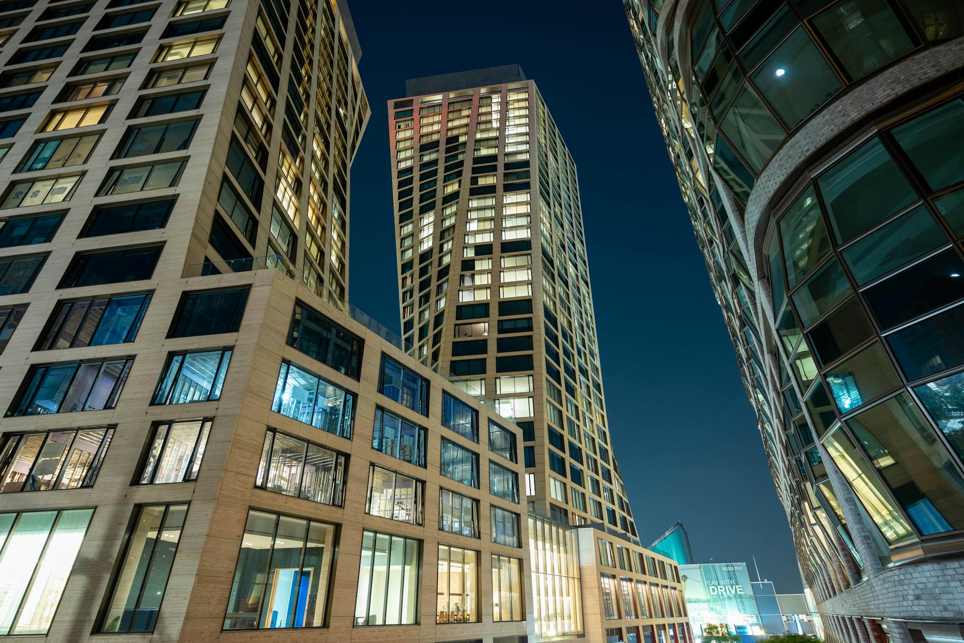 Modern technology company office building with glass facade