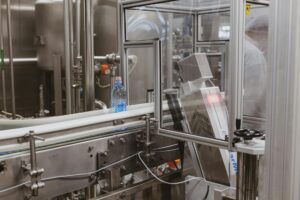 Automotive manufacturing facility with production line machinery