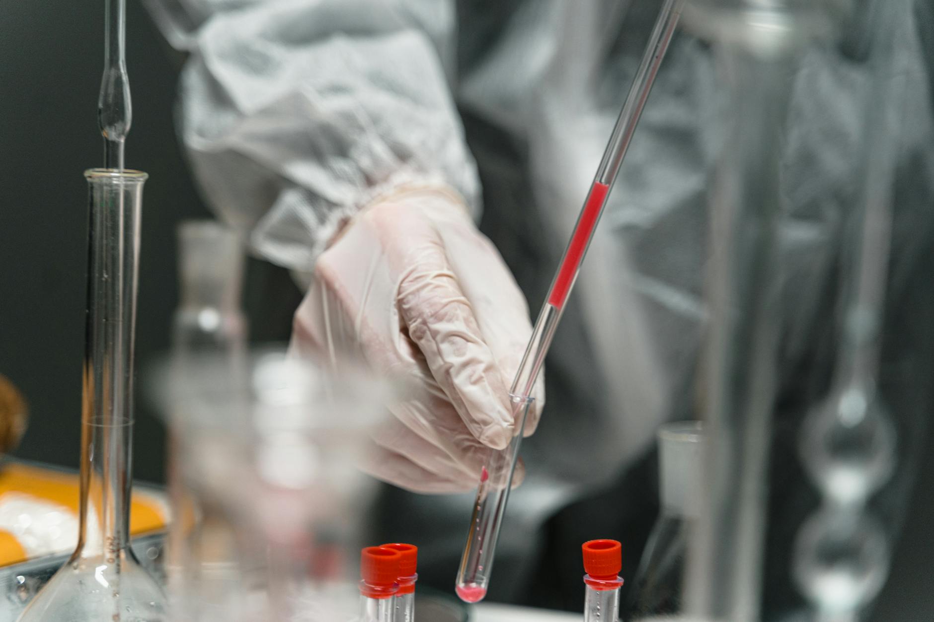Medical laboratory technician conducting virus testing