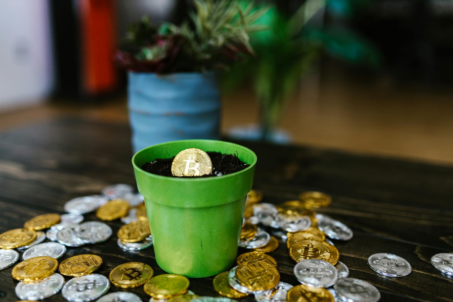 Rising digital currency symbols representing potential market growth