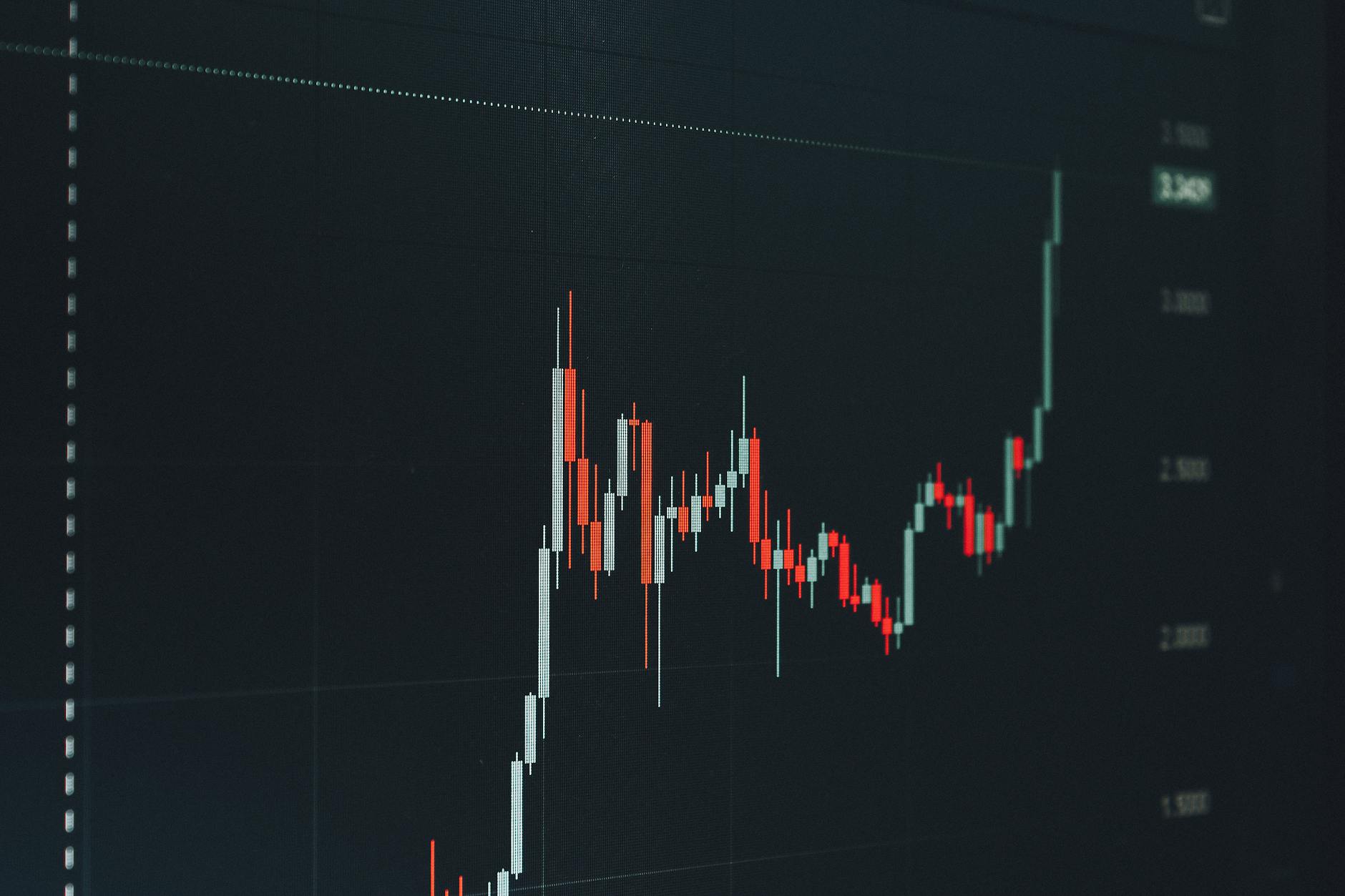 Financial charts displaying upward trending inflation data