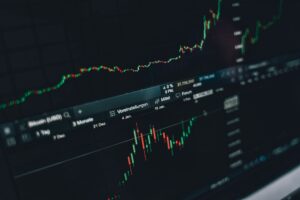 Digital stock market display showing Asian equity market data