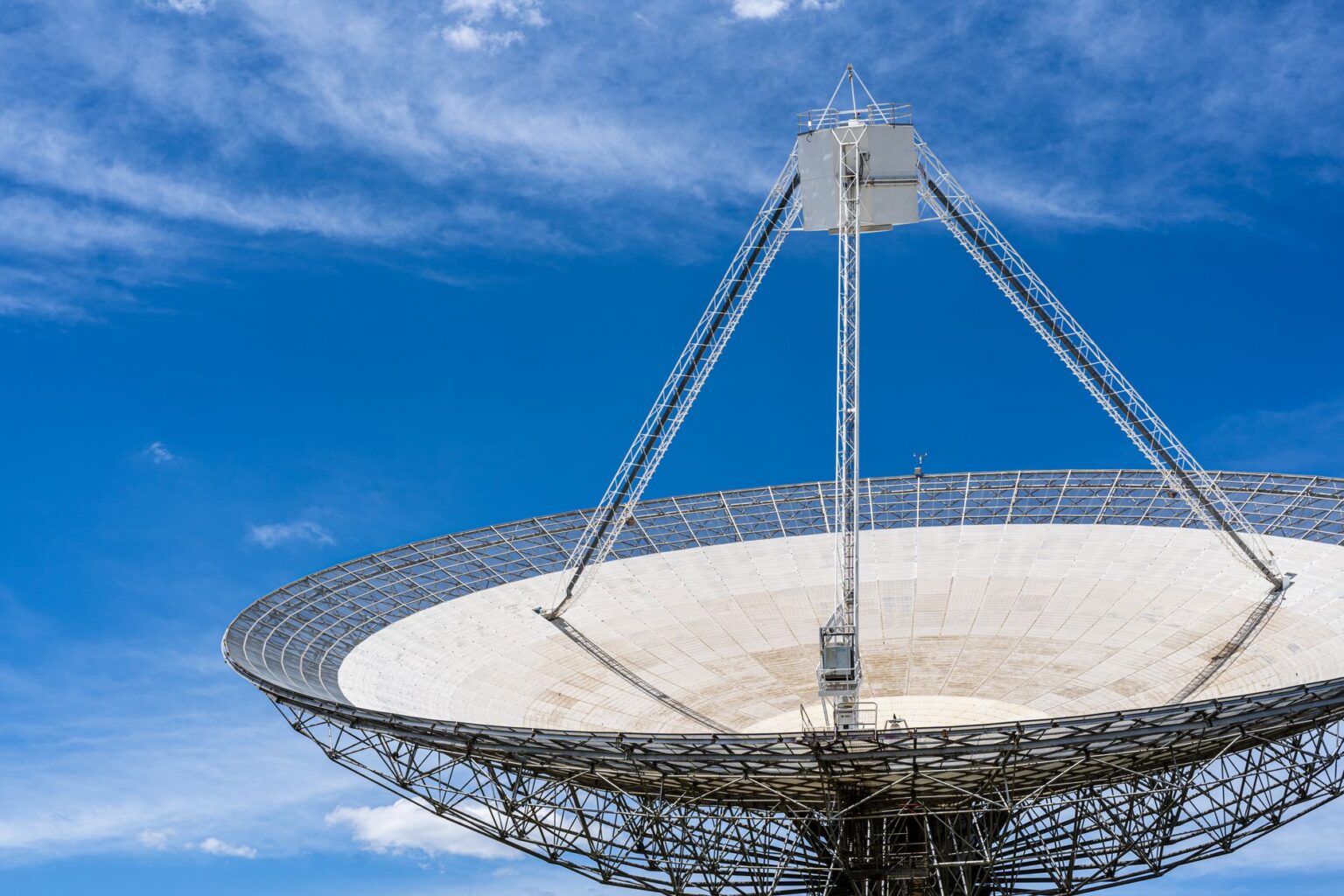 Artist rendering of a communications satellite in low Earth orbit