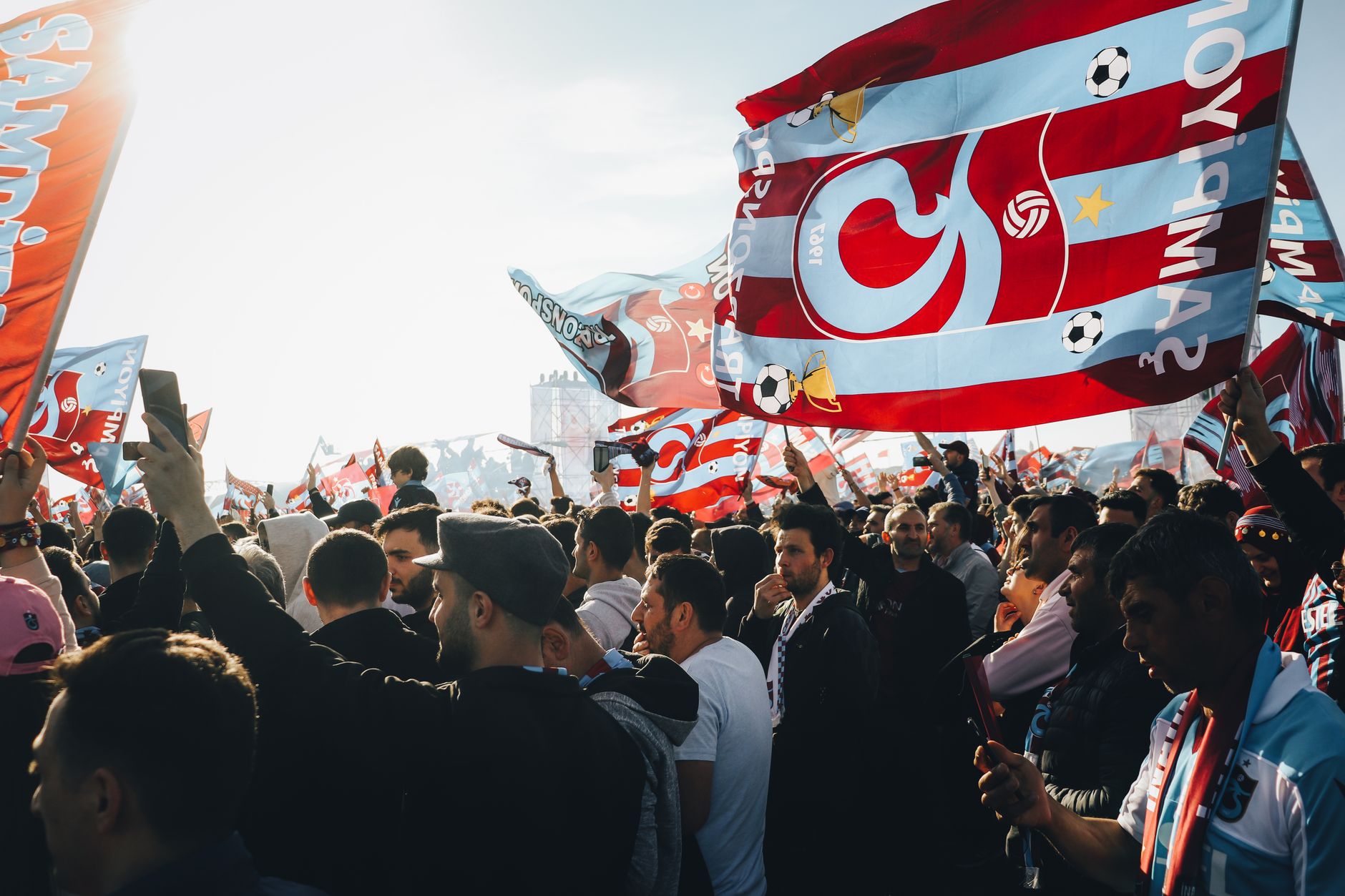 Fans packed into a football stadium during a World Cup group stage match