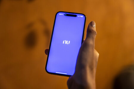 Person using a mobile banking application on a smartphone