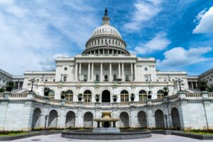 McConnell Breaks Silence, Confirms Fall Behind Recent Hospitalization Exterior view of the United States Senate building in Washington D.C.