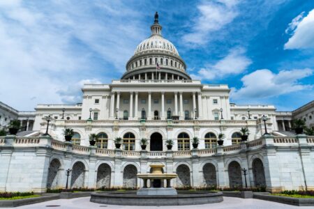 McConnell Breaks Silence, Confirms Fall Behind Recent Hospitalization Exterior view of the United States Senate building in Washington D.C.