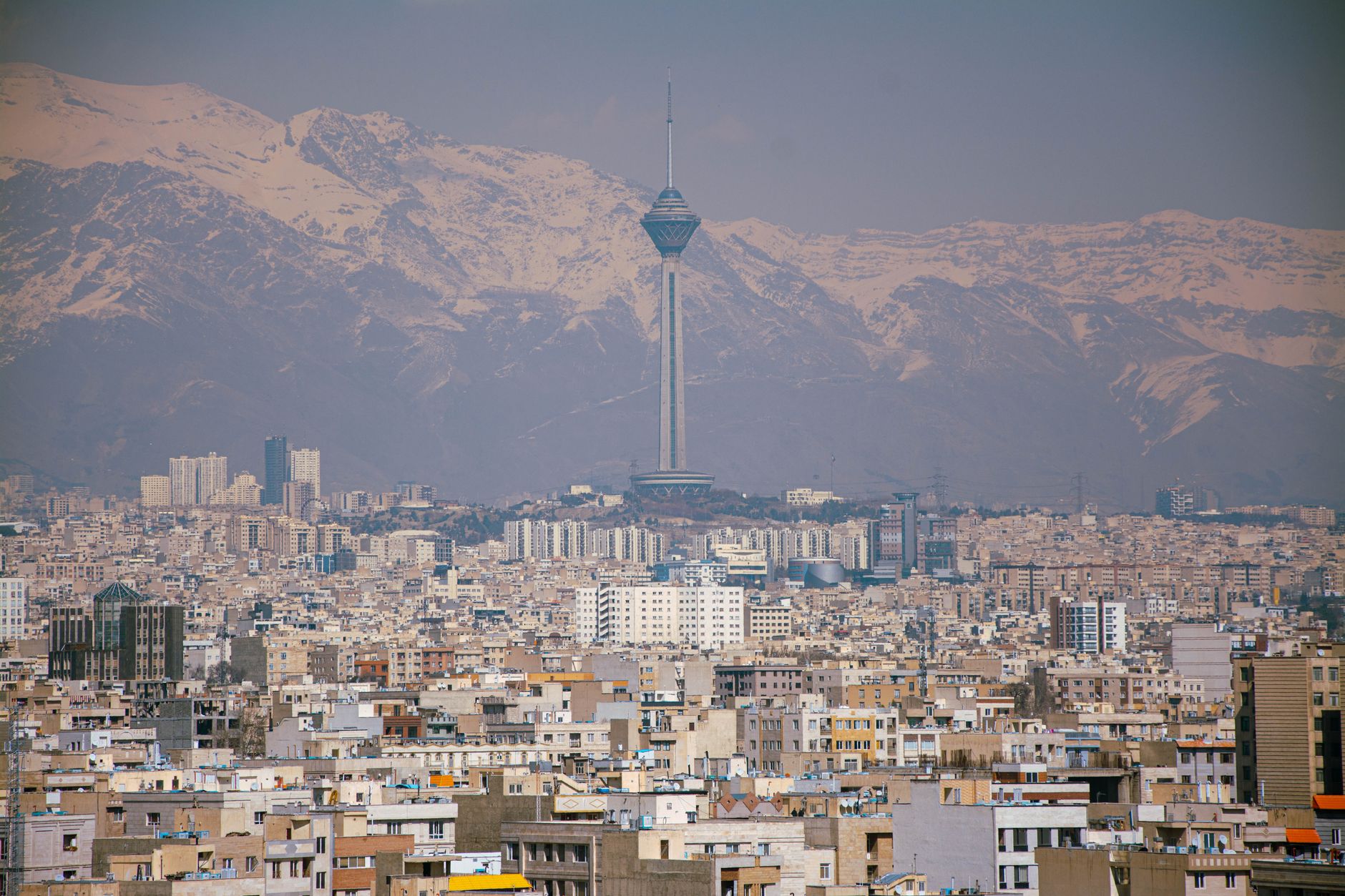 Aerial view of Tehran cityscape representing Iran's political and economic center