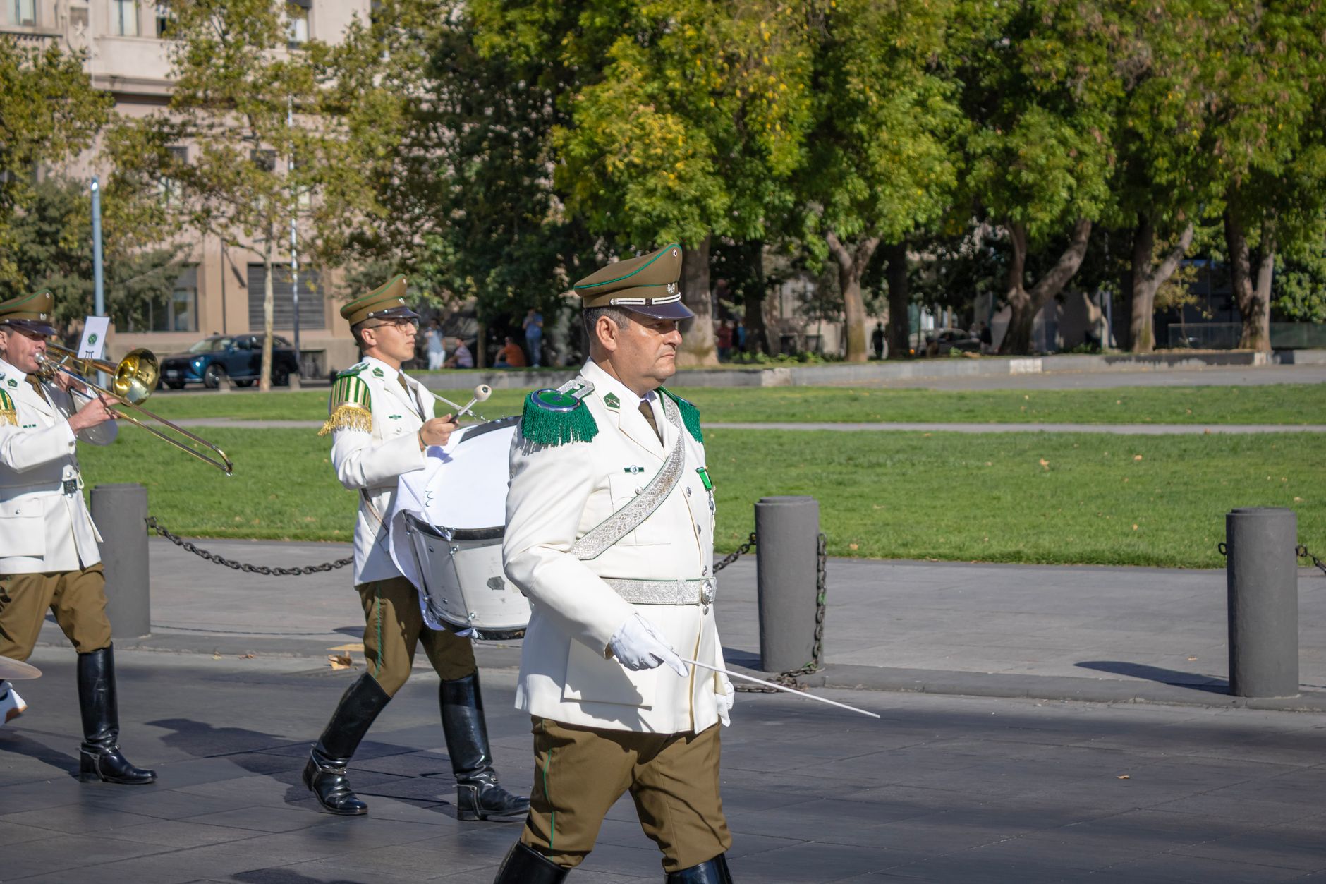 Military officer in uniform representing senior paramilitary leadership during a state transition