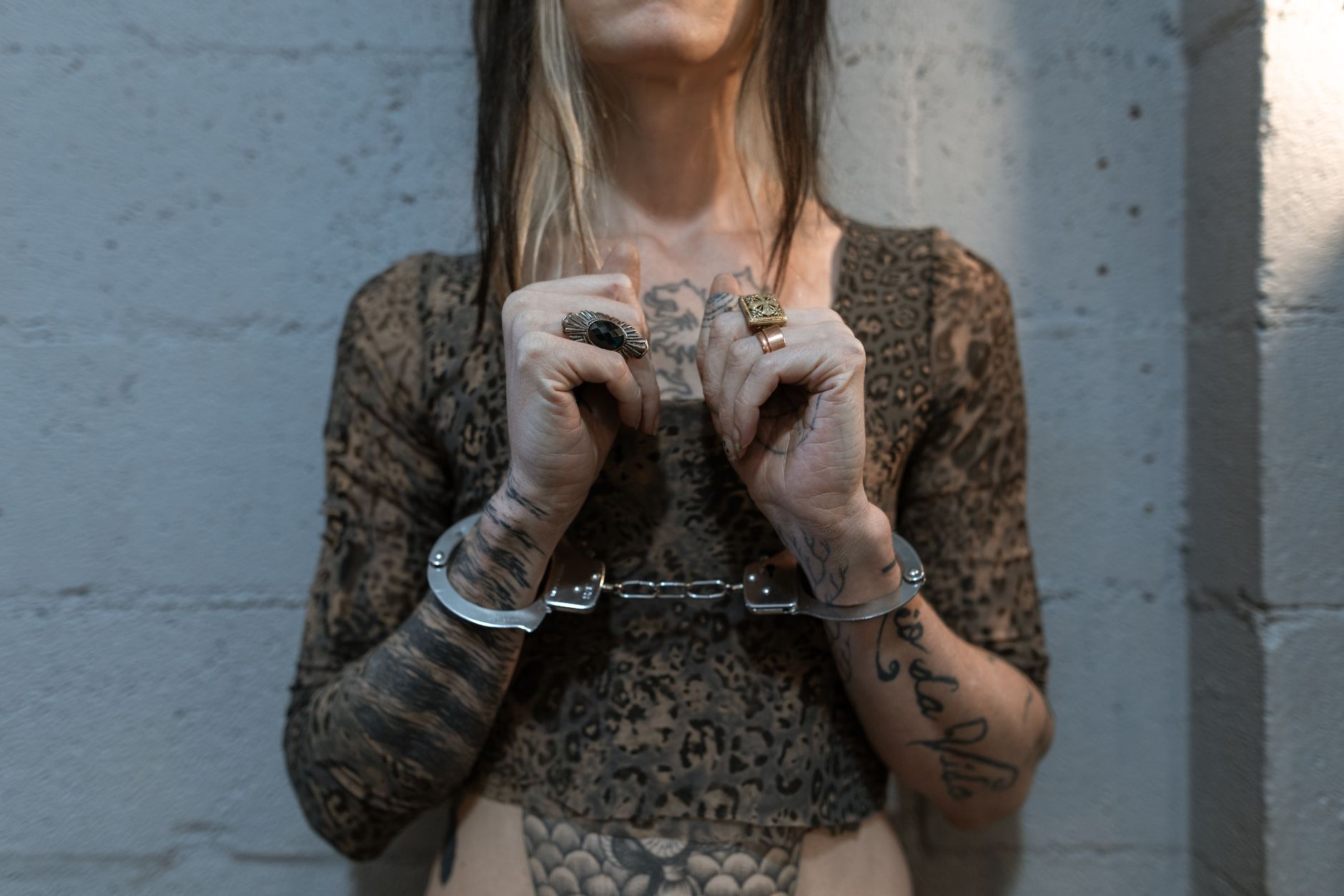 Close-up of handcuffs representing a federal arrest