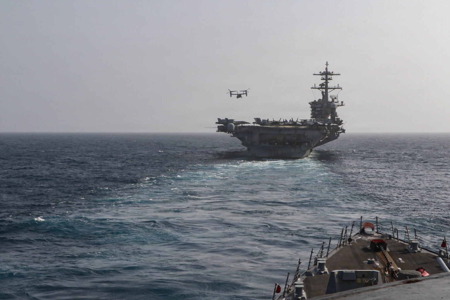 U.S. launches airstrikes against Iran after Tehran attacks container ship in Hormuz, Pentagon says Large container ship transiting open ocean near a strategic waterway