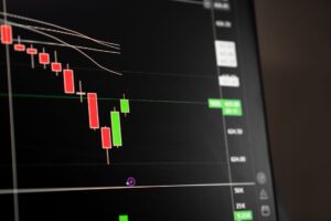 Stock market trading board showing mixed index movements across global exchanges