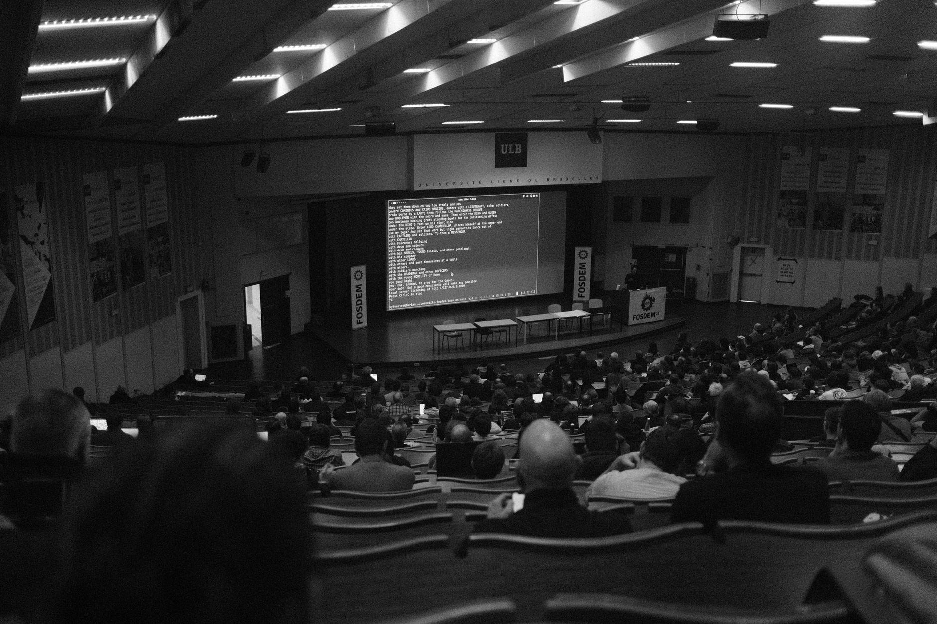 Conference hall interior representing high-level international economic forums like WEF Davos