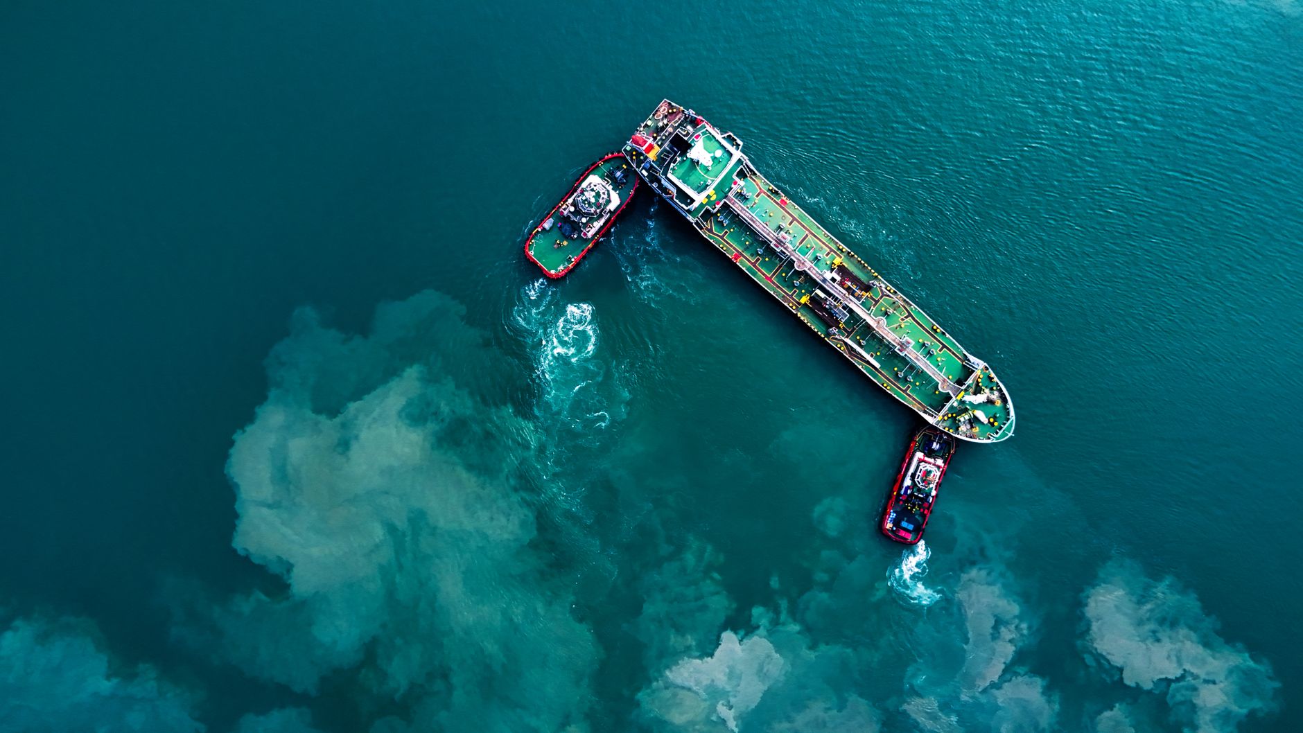 Oil tanker at sea representing Gulf shipping lanes and global energy trade