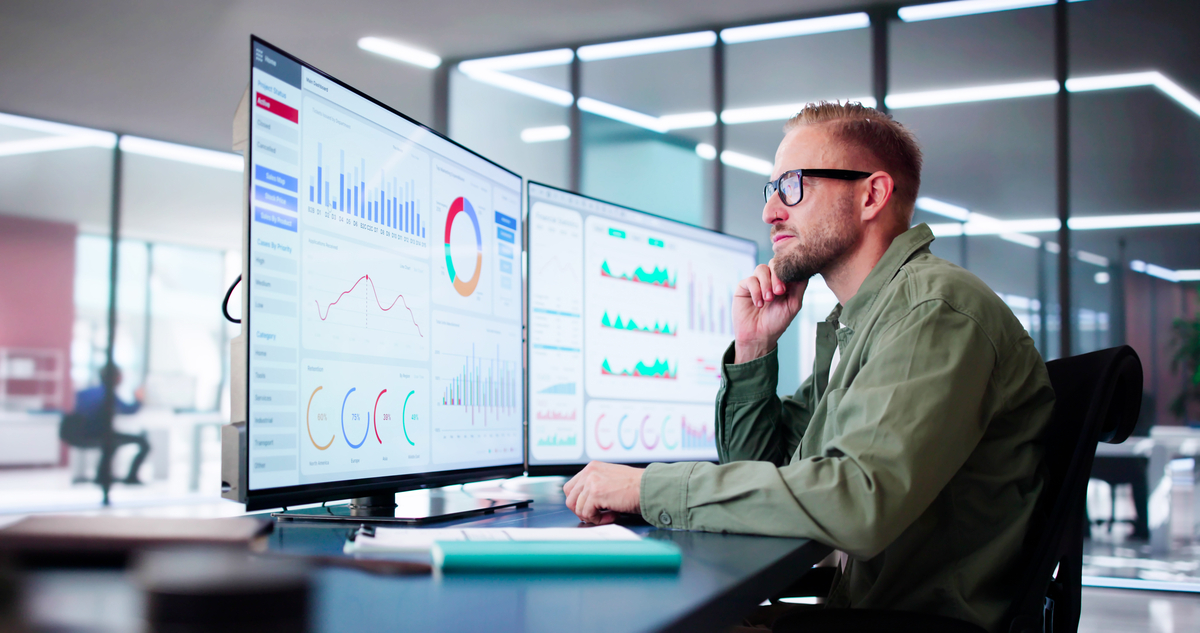 Stock market screen displaying technology sector fund data