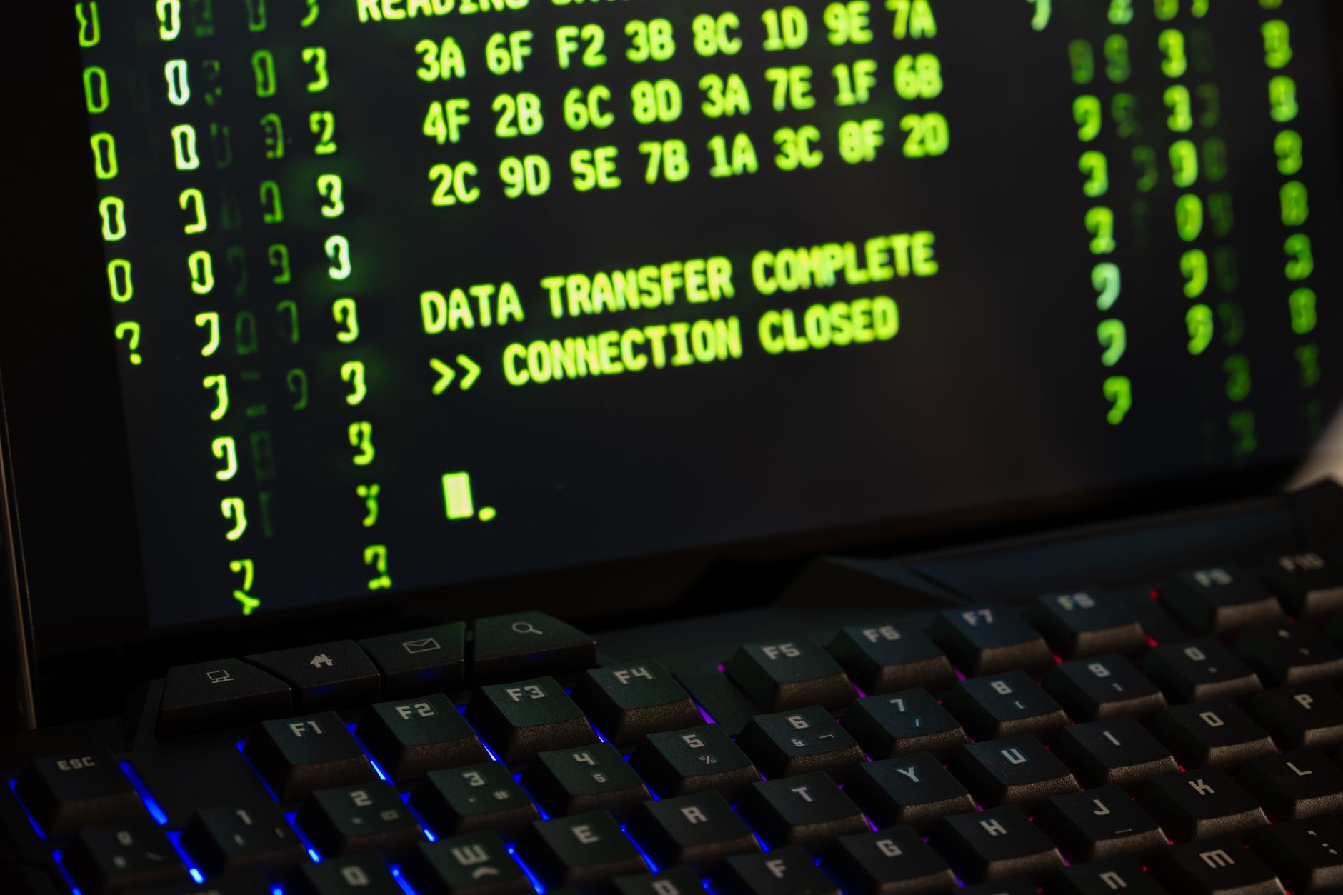 A glowing network security interface representing enterprise cybersecurity monitoring