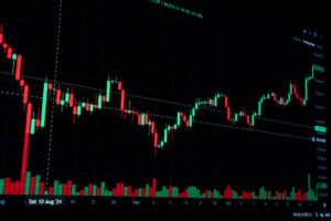 Large Caps Historically Win Q4. Trader monitoring large-cap stock performance on multiple screens