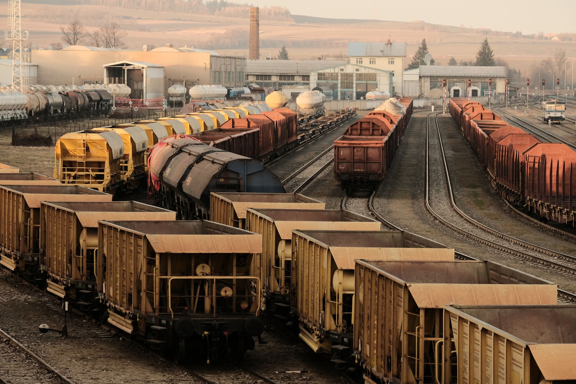 Industrial minerals and raw materials in a processing facility