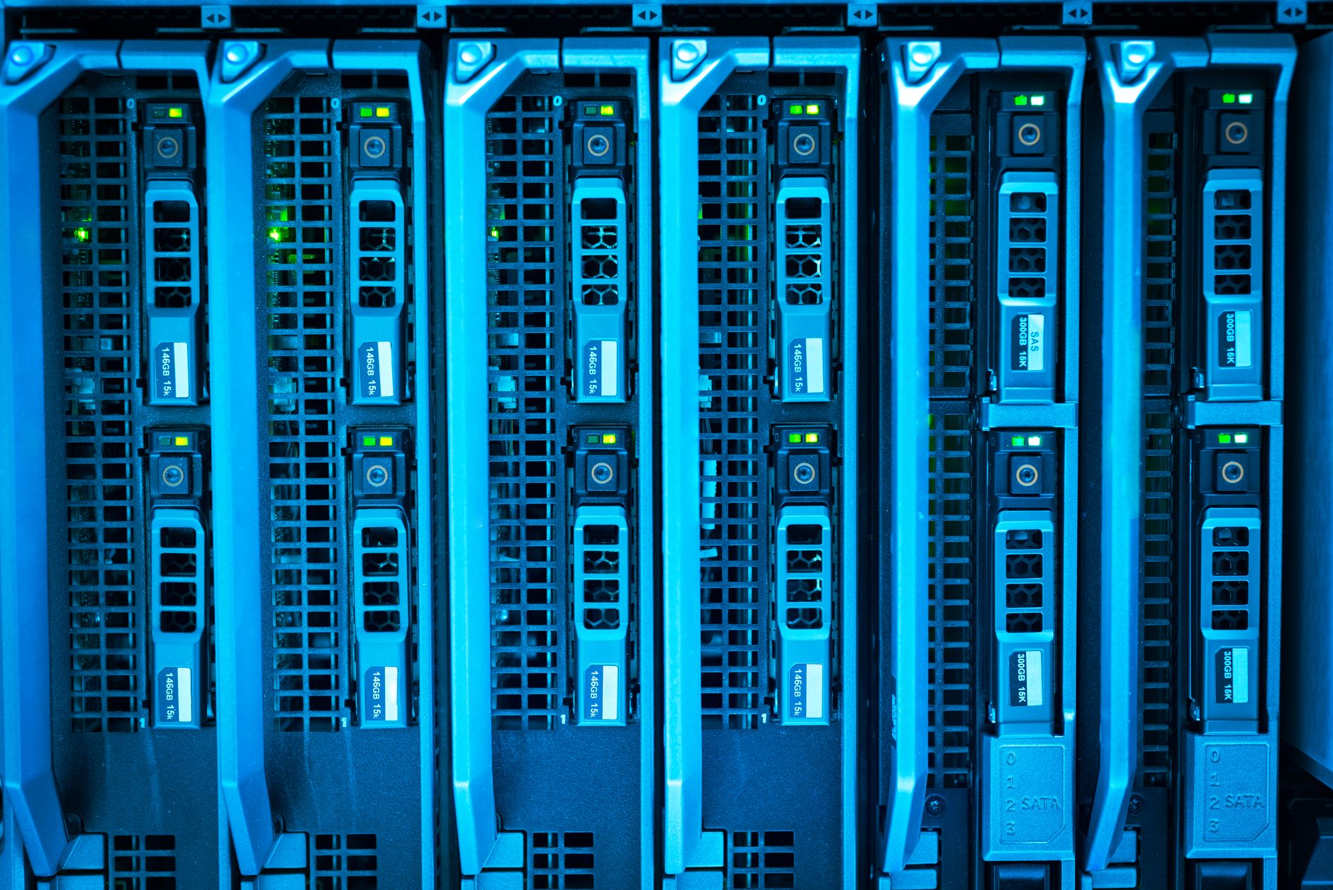 Server racks in a data center representing enterprise cloud infrastructure