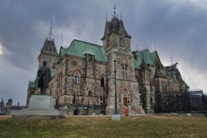 Canadian parliament building in Ottawa representing Canada-U.S. trade negotiations