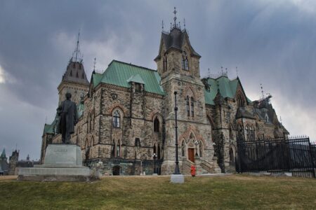 Canadian parliament building in Ottawa representing Canada-U.S. trade negotiations