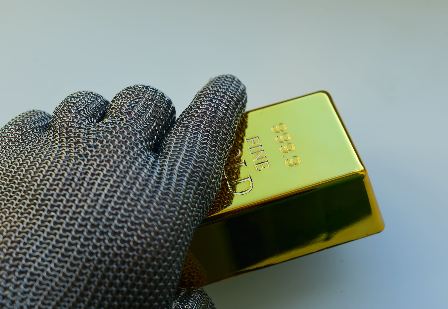 Gold bullion being moved or stored in a secure facility during repatriation