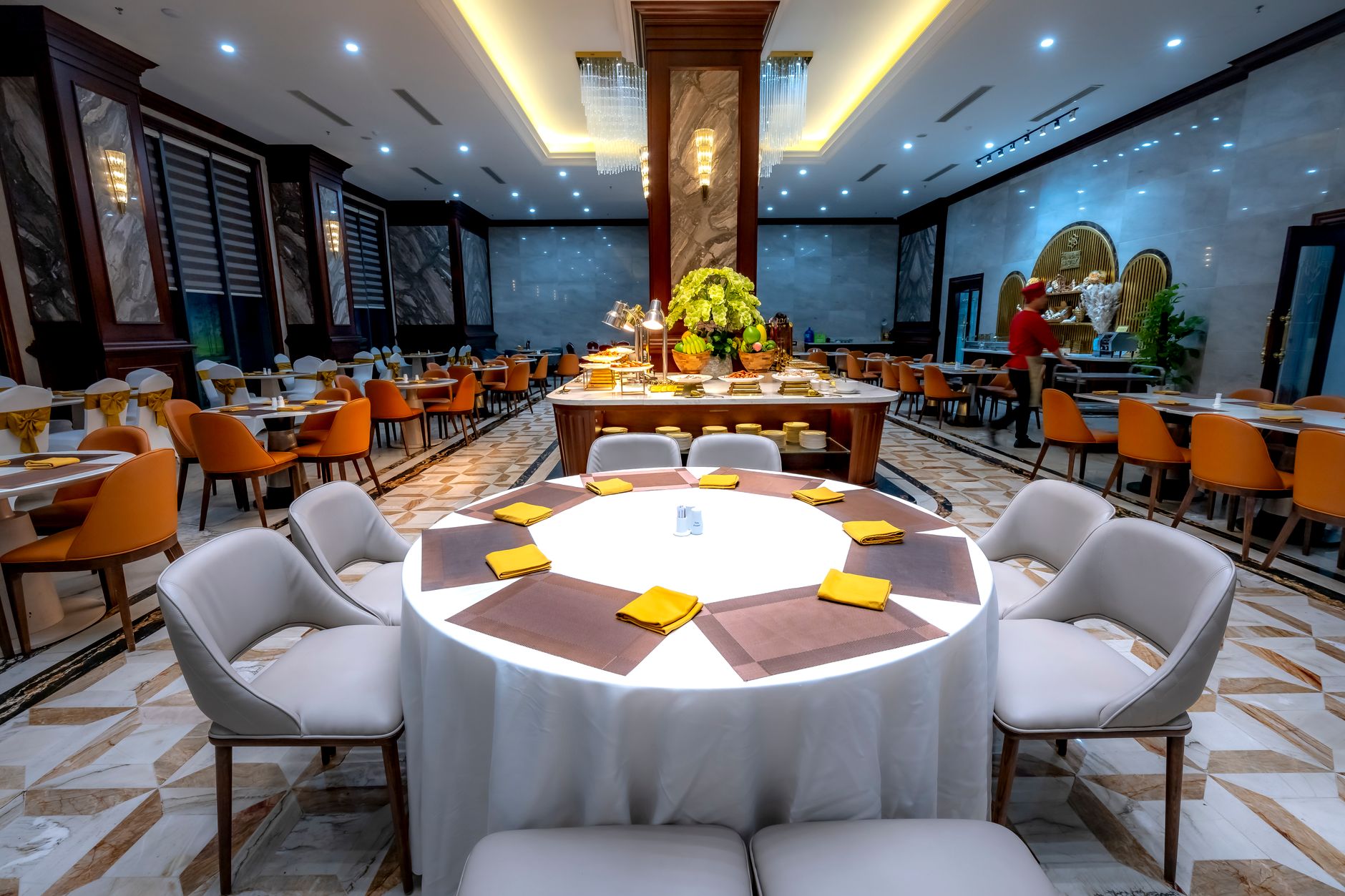 An elegantly set table at an upscale restaurant, contrasting with everyday American dining costs